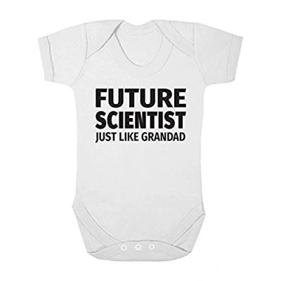 Image of Future Scientist Just Like Grandad Cute Boys and Girls Baby Vest Bodysuit