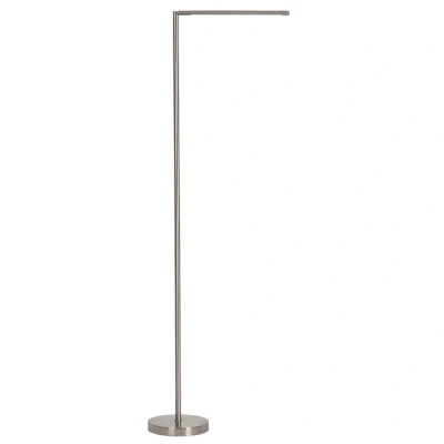 Image of Carlo LED Integrated Floor Lamp Nickel Matt Dimmable 3000K Touch Dimmer