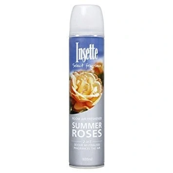 Image of Insette Select Fragrance Room Air Freshener Summer Roses 2 in 1 300ml (Pack of 12)