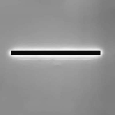 Image of CRRONG Modern Corner Led Wall Lamp Minimalist Indoor Light White up down Mounted Bathroom Black Linear Long Strip Hardwired Sconce for Hallway Bedroom Living Room Kitchen/Black/1