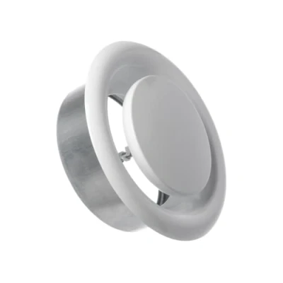 Image of Ø 200mm / 8&#039;&#039; Adjustable Diffuser Air Exhaust Valve Ventilation Ducting Cover Metal White