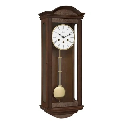 Image of Hermle Mechanical Wall Clock in Walnut Plays Westminster Chime 71001 030341