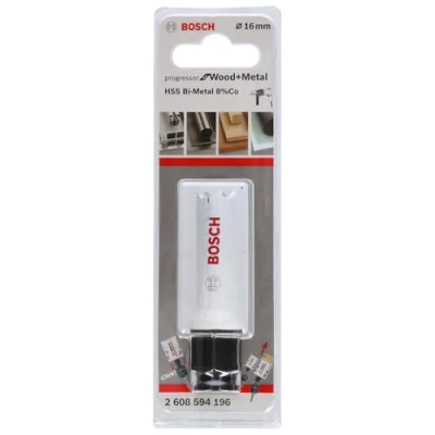 Image of BOSCH Bi Metal Hole Saw (for Wood and Metals, 8% Cobalt Alloy, Progressive Tooth Design, Ø 16 mm, Accessory Drills)