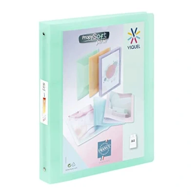 Image of Viquel A4 Maxi Flexible Binder 4 Rings cm Spine for documents Translucent Green