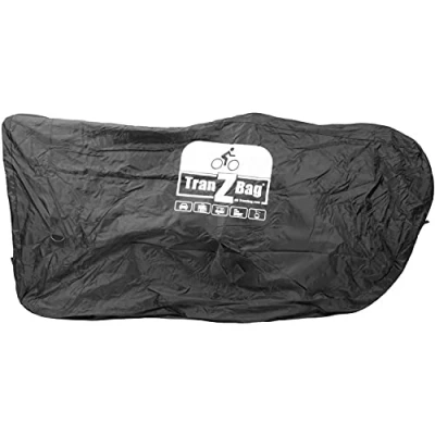 Image of EVOC TranZbag ORIGINAL bike transport bag, protection for 26&quot; to 29+&quot; wheels (foldable, minimal pack size, shoulder strap, universal use, double zip), black