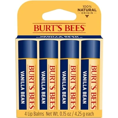 Image of Burt&#039;s Bees Vanilla Bean Lip Balm (PACK OF 4)