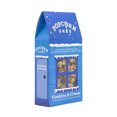Image of Cookies &amp; Cream Popcorn Shed, Gift Box, Natural, Vegetarian Movie Night Snack, 80 g