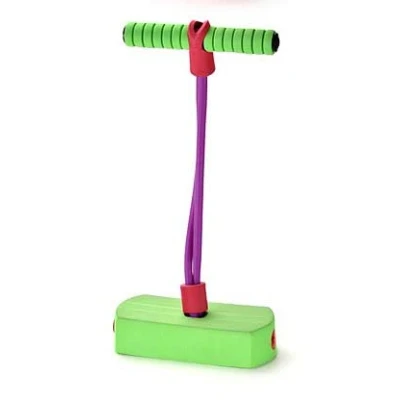 Image of Quickdraw Kids Foam Pogo Jumper Stick Lightweight Sticks Elastic Bounce Balance Toy For Children Indoors &amp; Outdoors (Green)