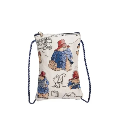 Image of Signare Handbag, Travel Bag, Cosmetic Crossbody bag etc with Paddington Bear design (Phone Bag)