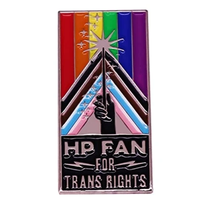 Image of KAWADU LGBT Rainbow Flag Brooch, Enamel Pin for Trans Rights, Pride Lapel Badge, Gay Lesbian Bisexual Transgender Symbol Jewelry Gift Accessories