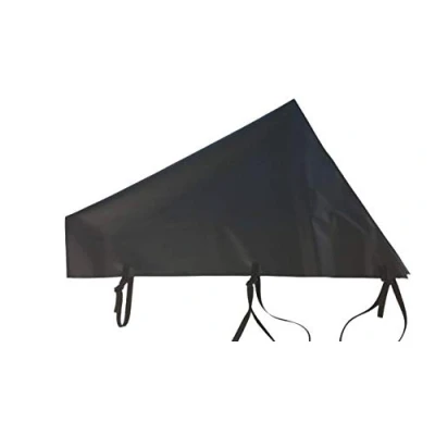 Image of Large Caravan Tow Hitch Cover Heavy Duty UV Stabilised With Straps (Black)