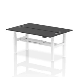 Image of Air B2B 1800x600mm Height Adjustable 2P Bench Desk CP Black/White
