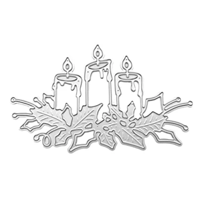 Image of Art Cutting Dies Hollow Out Candlestick Stencils Embossing Die Cuts for Card Making Scrapbooking Room Decoration