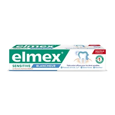 Image of Elmex Sensitive Whitening Toothpaste, 75 ml, Pack of 3