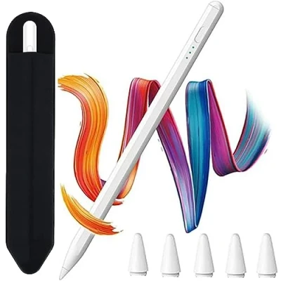 Image of Stylus Pen for iPad(2022 2018), Pencil With Palm Rejection &amp; Quick Charge, iPad Compatible Pro 11 12.9, Air 5th/4th/3rd Gen, 10th/9th/8th/7th/6th Mini 6th/5th Gen