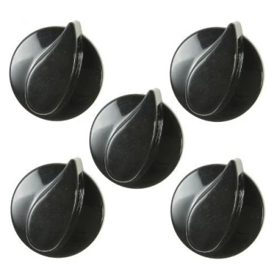 Image of Belling Oven Cooker Hob Gas Flame Control Knobs (Black, Pack of 5)