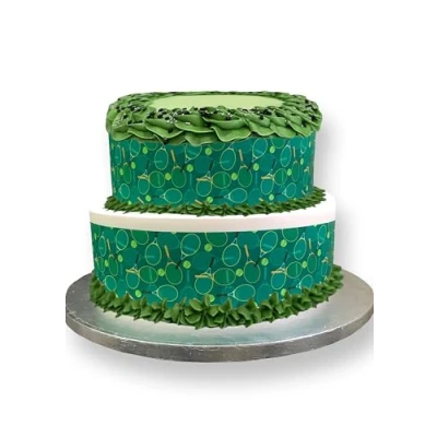 Image of Top That Edible Decor Sheet TENNIS Sport Themed Border Ribbon Perfect for Decorating Larger Cakes Easy to Use