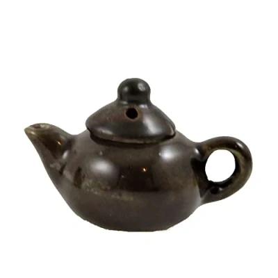 Image of Melody Jane Dolls House Old Fashioned Brown Betty Tea Pot 1:12 Kitchen Accessory