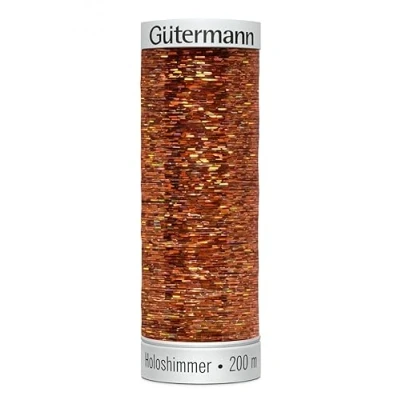 Image of Gutermann Sulky Holoshimmer Embroidery Thread 200m 6011 Brown Each