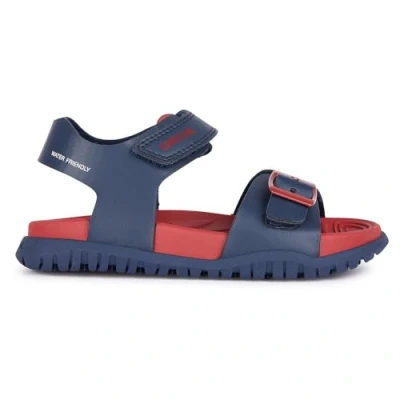 Image of Geox Boy&#039;s J Sandal Footbetto Bo, Navy red, 13 UK Child