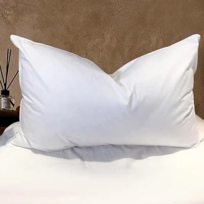 Image of Pillows Queen Size Set of 1 Feather Down Pillow Hotel Quality Bed for Sleeping Soft and Supportive Side Back Sleepers