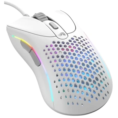 Image of Glorious Gaming Model D 2 Wired Mouse Superlight 58g, 26K Optical Sensor, 6 Programmable Buttons, Ergonomic, 80 Million Click Lifecycle, FPS, MMO, MOBA, Battle Royale White