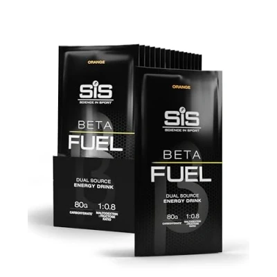 Image of Science in Sport Beta Fuel 80 Dual Source Energy Drink Powder, Orange Flavour Carb 80g of Carbs Per Pack (15 Pack)