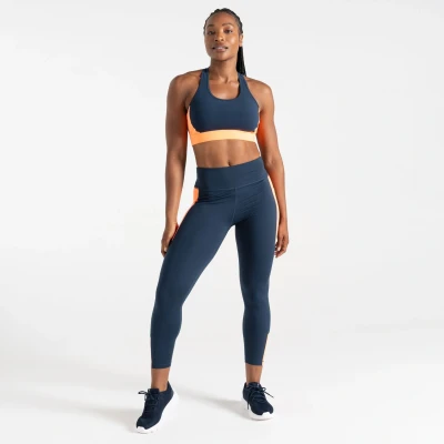 Image of Dare 2b Women&#039;s Move II Leggings with Sweat Wicking, Squat Proof Yoga Fitness Tights for Ladies Orange
