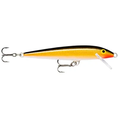 Image of Rapala Original Floater Lure with Two No. 7 Hooks, 0.9 1.5 m Swimming Depth, 9 cm Size, Gold