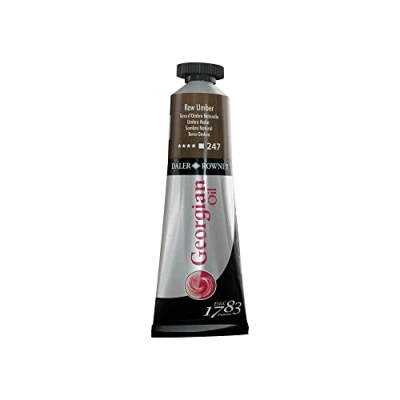 Image of Daler Rowney Georgian Oil Paint, Aluminium Tube, 1.28oz 38 ml, Raw Umber