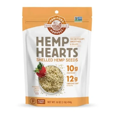 Image of Manitoba Harvest Hemp Hearts Raw Shelled Seeds, Natural, 1 Pound Packaging May Vary