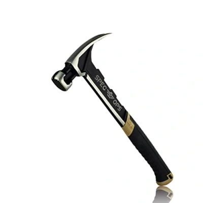 Image of SPEC Ops M22CF Tools Framing Hammer, 22 oz, Rip Claw, Milled Face, Shock Absorbing Grip, 3% Donated to Veterans Black/Tan