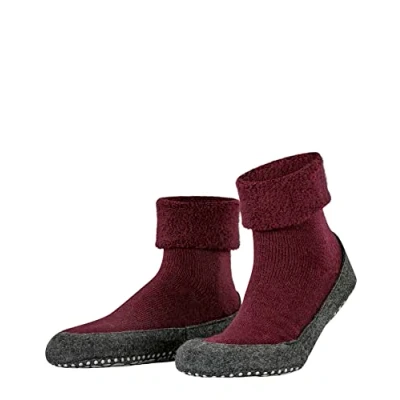 Image of FALKE Men&#039;s Cosyshoe M HP Wool Grips On Sole 1 Pair Grip socks, Red (Barolo 8596), 5.5 6.5