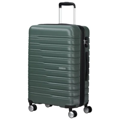Image of American Tourister Flashline Spinner M, Suitcase, 67 cm, 69/75 L, Green (Dark Forest), Dark Forest, M (67 cm L), Suitcases &amp; Trolleys