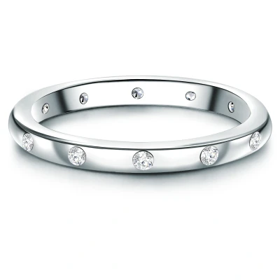 Image of Trilani Female 925/ Sterling Silver Zirconia Solitaire Ring Brilliant cut