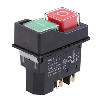 Image of Waterproof IP55 Push Button Electromagnetic Switch 16A Magnetic Starter Power Tool Safety Switches For Machine Motor Table Saw Start Stop On/off