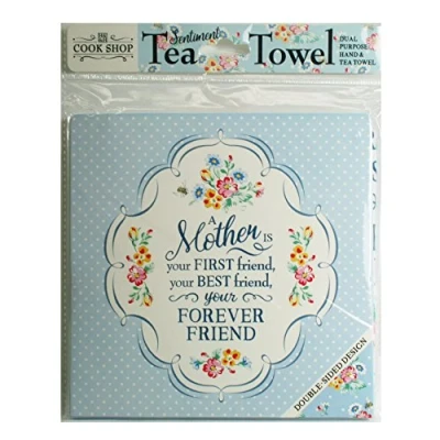 Image of Cook Shop 207030001 &quot;A Mother Tea Towels, Polyester, Pale Blue Pastel