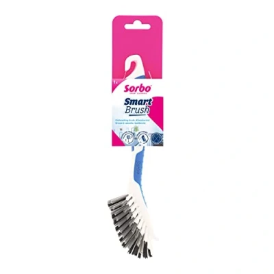Image of Sorbo Smart Brush, Washing Up Brush with Non Slip Soft Grip Handle, Durable and Long Lasting Heat Resistant Fibres, the Perfect Dishbrush that can be recharged Dishwasher
