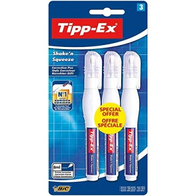Image of TIPP Ex Shake &#039;n Squeeze Correction Pens Pack of 3