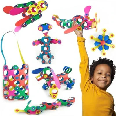 Image of Clixo Rainbow 42 Piece Pack Flexible, Durable, Imagination Boosting Magnetic Building Toy Modern, Modular Designs for Hours of STEM Play. A Multi Sensory Magnet Toy, Travel Friendly. Ages 4 99