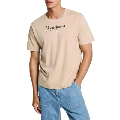 Image of Pepe Jeans Mens Eggo N T Shirt, Beige, XL UK