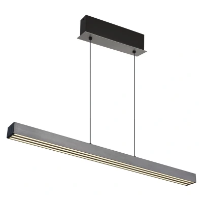 Image of Globo Ethan LED hanging light, dark grey, length 150 cm, metal