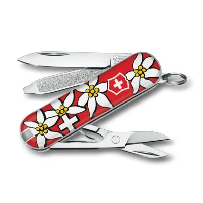 Image of Victorinox Swiss Army Knife Classic SD Printed Edelweiss