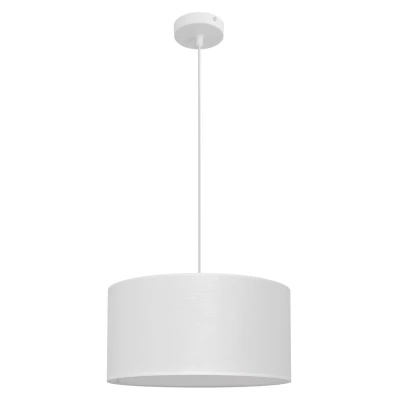 Image of Alba Cylindrical Pendant Ceiling Light White 40cm