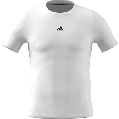 Image of adidas Performance Techfit Sports Tshirt, Men&#039;s, Size: Small, White