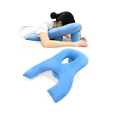 Image of Mybow Face Down Pillow After Eye Surgery Prone with Arm Hole Massage Head Cradle for Sleeping Retinal Detachment Vitrectomy Recovery Equipment Post Stomach Sleeper