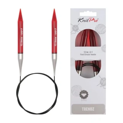 Image of Knit Pro KP51153 120 cm x 12 mm Fixed Circular Needles, Multi Colour