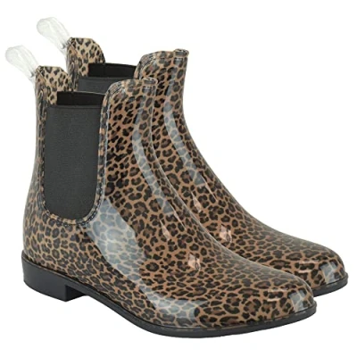 Image of Undercover Ladies PVC Leopard Print Wellies FT2316 7