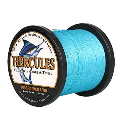 Image of HERCULES Braided Fishing Line 2000m 2187yds 10lbs 200lbs Pe Superline 8 Strands (Blue 30lb/13.6kg 0.28mm)