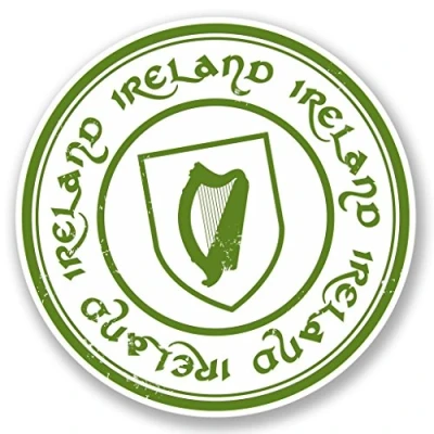 Image of 2 x 10cm/100mm Ireland Window Cling Sticker Car Van Campervan Glass #5391